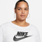 NIKE Sportswear Essentials T-Shirt Damen 100 - white/black 0X