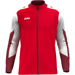 JAKO Dynamic Polyesterjacke Damen 114 - rot/weiß/dunkelrot M