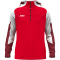 JAKO Dynamic 1/4-Zip Hoodie Kinder 114 - rot/weiß/dunkelrot 128