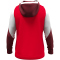 JAKO Dynamic 1/4-Zip Hoodie 114 - rot/weiß/dunkelrot S