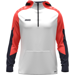 JAKO Dynamic 1/4-Zip Hoodie 026 - weiß/coral/marine S