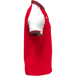 JAKO Dynamic Poloshirt Damen 114 - rot/weiß/dunkelrot M