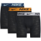3er Pack NIKE Boxershorts Briefs Herren YOE - BLK wf gry/brght cer/blue for log m S