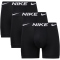 3er Pack NIKE Boxershorts Briefs Herren UB1 - black/black/black S