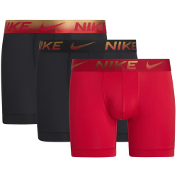 3er Pack NIKE Boxershorts Briefs Herren 622 - uni red/ blk/ BLK mtllic grdient wb XL