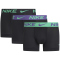 3er Pack NIKE Boxershorts Trunks Herren U9M - BLK grn shck/wld violet/BLK text wb L