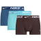 3er Pack NIKE Boxershorts Trunks Herren 604 - bdy crush/ dusty cactus/ blue force L