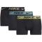 3er Pack NIKE Boxershorts Trunks Herren 2U8 - BLK dty cts/grn stke/BLK spc dye wb M