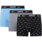 3er Pack NIKE Boxershorts Trunks Herren 9JI - swoosh print/grey/uni. blue XS
