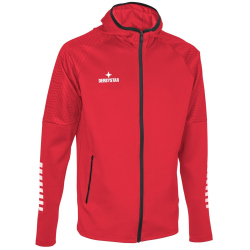 DERBYSTAR Primo Kapuzenjacke Kinder rot/weiß 164