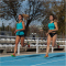 JOMA Record II Crop-Top Damen 725 - türkis S