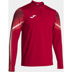 JOMA Elite XI 1/2-Zip Laufshirt Kinder 602 - rot/weiß 164
