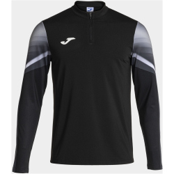 JOMA Elite XI 1/2-Zip Laufshirt 110 - schwarz/antrazith XL