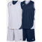 JOMA Kansas Basketballtrikot + Shorts Set 332 - marineblau/weiß S