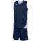 JOMA Kansas Basketballtrikot + Shorts Set 332 - marineblau/weiß S