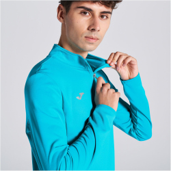 JOMA Combi Running 1/2-Zip Laufshirt Kinder 010 - türkis fluor 152