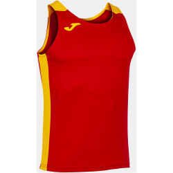JOMA Record II ärmelloses Laufshirt Kinder 609 - rot/gelb 152