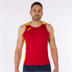 JOMA Record II ärmelloses Laufshirt Kinder 609 - rot/gelb 152