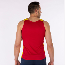 JOMA Record II ärmelloses Laufshirt Kinder 609 - rot/gelb 152