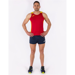 JOMA Record II ärmelloses Laufshirt Kinder 609 - rot/gelb 152