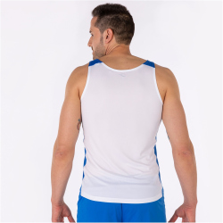 JOMA Record II ärmelloses Laufshirt Kinder 207 - weiß/royalblau 152
