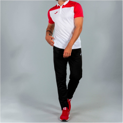 JOMA Combi Poloshirt Kinder 206 - weiß/rot 104