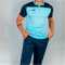 JOMA Combi Poloshirt 353 - himmelblau/marineblau S