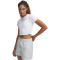UNDER ARMOUR Rival Rib Baby Tee Trainingsshirt Damen 100 - white/white XS