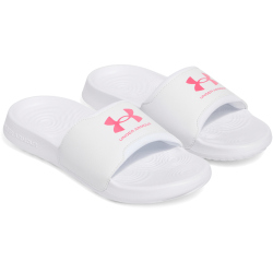 UNDER ARMOUR Ignite Select Badelatschen Damen 101 - white/white/super pink 36.5
