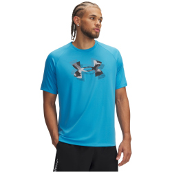 UNDER ARMOUR Tech Print Trainingsshirt Herren 452 - ether...