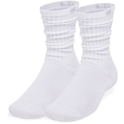 2er Pack UNDER ARMOUR Sportstyle Scrunch Crewsocken 100 - white/white/halo gray L (42-47.5)