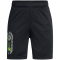 UNDER ARMOUR Tech Summer Trainingsshorts Jungen 001 - black/cyber green S (127-137 cm)