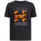 UNDER ARMOUR Split Big Logo T-Shirt Jungen 001 - black/blaze orange XS (122-127 cm)