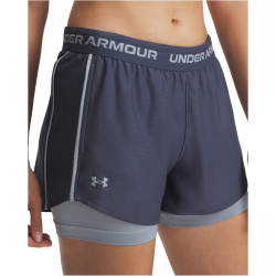 UNDER ARMOUR Tech Play Up 2in1 Trainingsshorts Damen 044 - downpour gray/harbor blue/harbor blue L