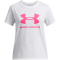 UNDER ARMOUR Big Logo T-Shirt Mädchen 100 - white/super pink/super pink M (137-149 cm)