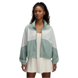 UNDER ARMOUR Rival Woven Jacke Damen 348 - silica green/hydro green/black L