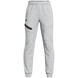 UNDER ARMOUR Unstoppable Fleece Jogginghose Jungen 011 - mod gray light heather/black L (149-160 cm)