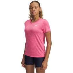 UNDER ARMOUR Tech Twist T-Shirt Damen 672 - super pink/white S