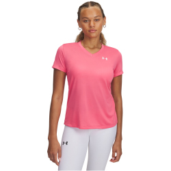 UNDER ARMOUR Tech T-Shirt Damen 672 - super pink/white L