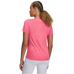 UNDER ARMOUR Tech T-Shirt Damen 672 - super pink/white L
