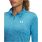 UNDER ARMOUR Tech Twist 1/2-Zip Sportshirt Damen 452 - ether blue/midnight navy/white XS