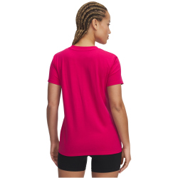 UNDER ARMOUR Off Campus Core T-Shirt Damen 681 - shaded fuchsia/white L
