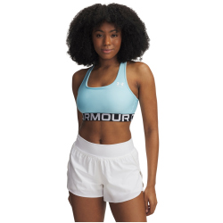 UNDER ARMOUR HeatGear Armour Mid Support Sport-BH Damen 494 - stream/white M