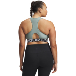 UNDER ARMOUR HeatGear Armour Mid Support Sport-BH Damen 348 - silica green/white L