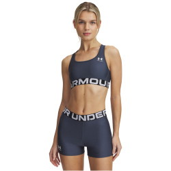 UNDER ARMOUR HeatGear Armour Mid Support Sport-BH Damen 044 - downpour gray/white M