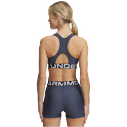UNDER ARMOUR HeatGear Armour Mid Support Sport-BH Damen 044 - downpour gray/white M