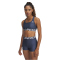 UNDER ARMOUR HeatGear Armour Mid Support Sport-BH Damen 044 - downpour gray/white M