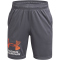 UNDER ARMOUR Tech Logo Shorts Jungen 025 - castlerock/white/fire XS (122-127 cm)