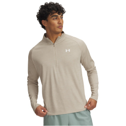 UNDER ARMOUR Tech Textured 1/2-Zip Trainingsshirt Herren 299 - city khaki/khaki base/white L