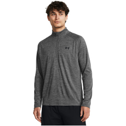 UNDER ARMOUR Tech Textured 1/2-Zip Trainingsshirt Herren 025 - castlerock/black XXL